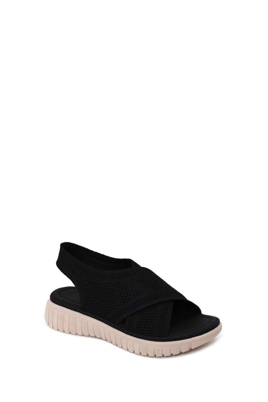 Woman Black Thick-Soled Comfort Sandal