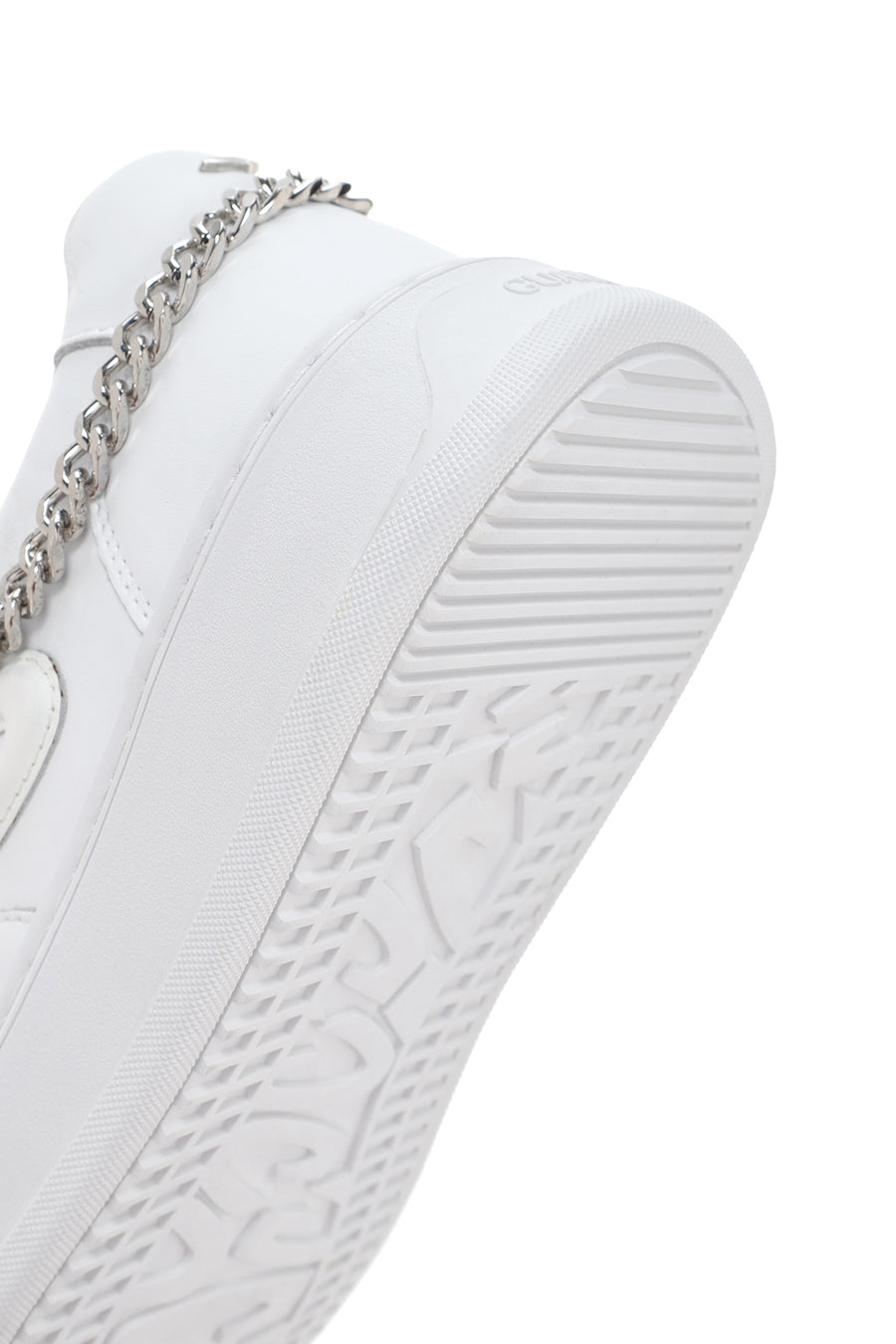 Alberto Guardiani Kadın Beyaz Zincirli Deri Sneaker