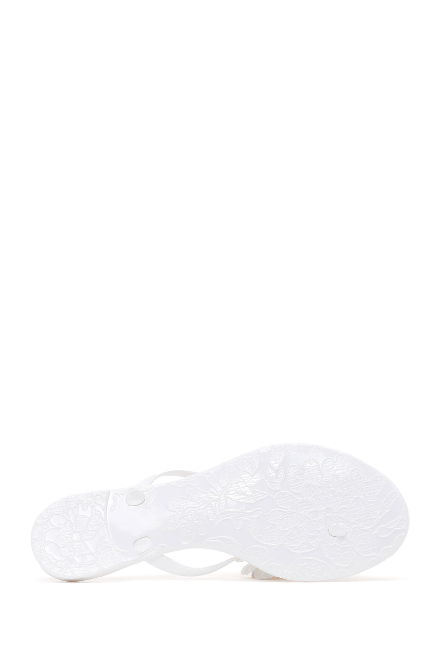 Woman White Floral Jelly Slipper