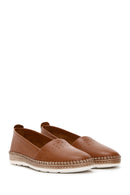 Women's Tan Leather Comfort Loafer | Derimod