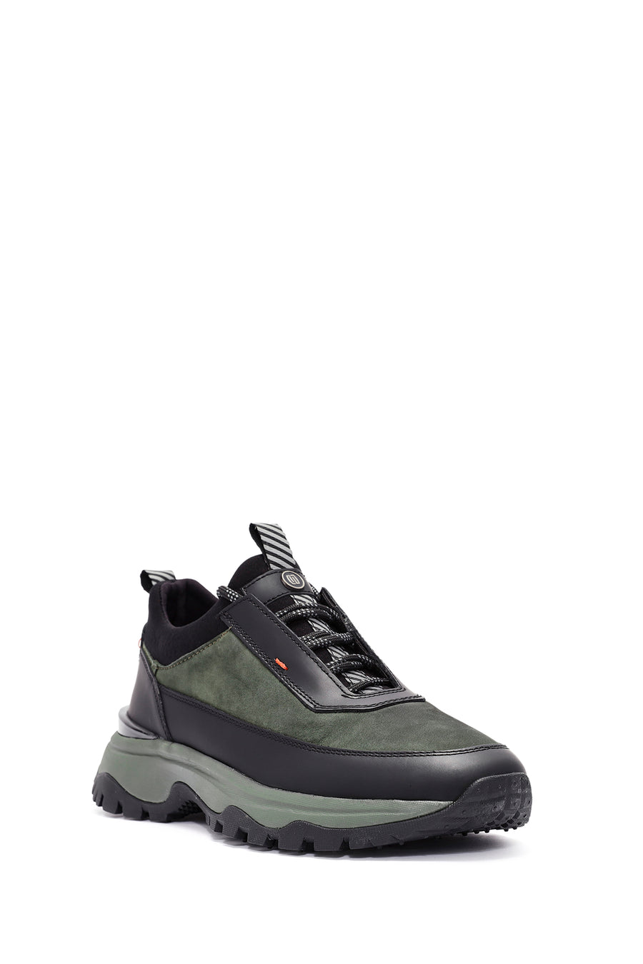 Erkek Yeşil Bağcıklı Nubuk Deri Sneaker