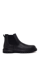 Male Black Leather Chelsea Boots | Derimod