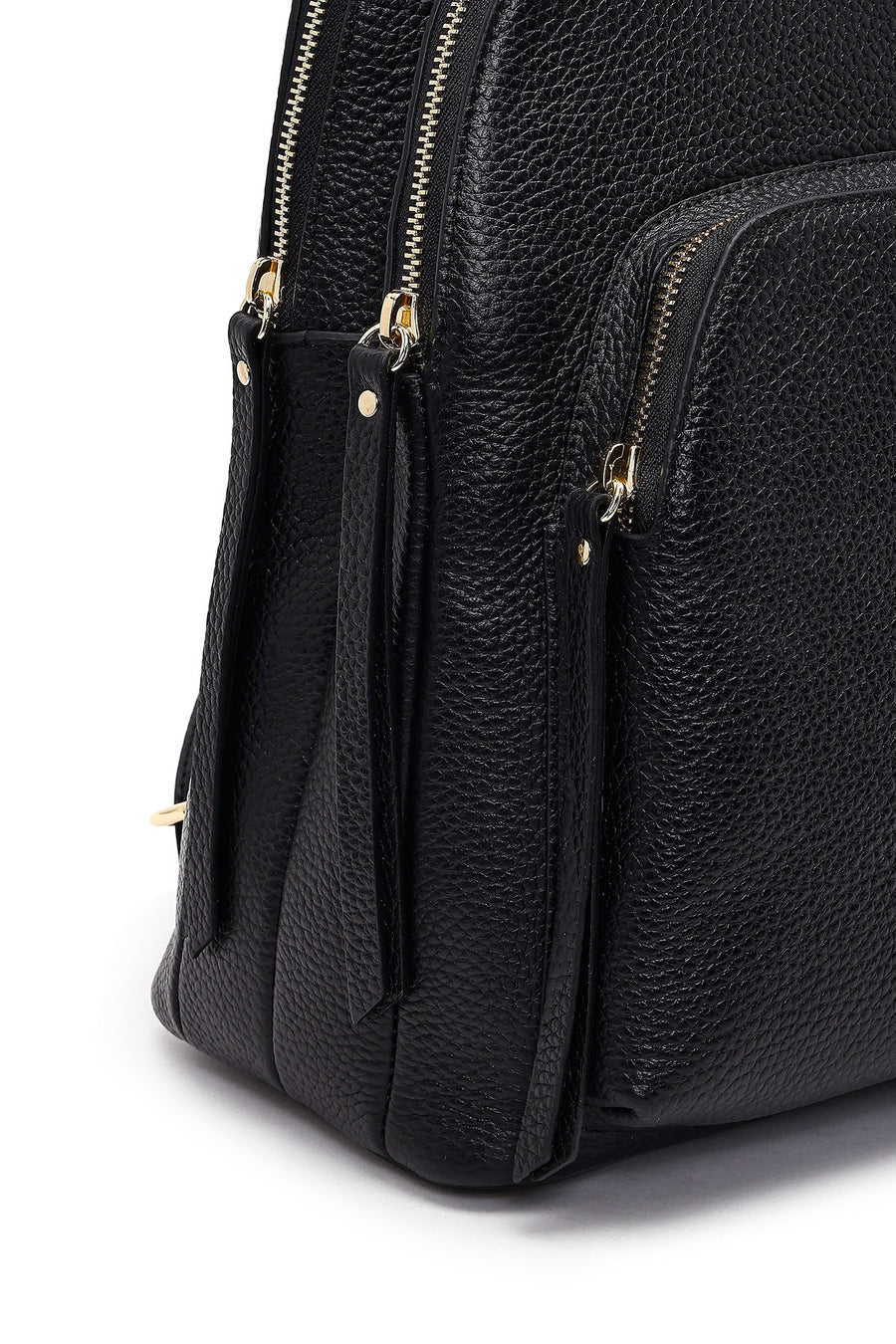 Women's Black Leather Backpack