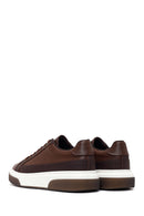 Male Brown Lace-Up Thick-Soled Leather Sneaker | Derimod