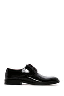 Men's Black Laced Patent Leather Classic Shoes | Derimod