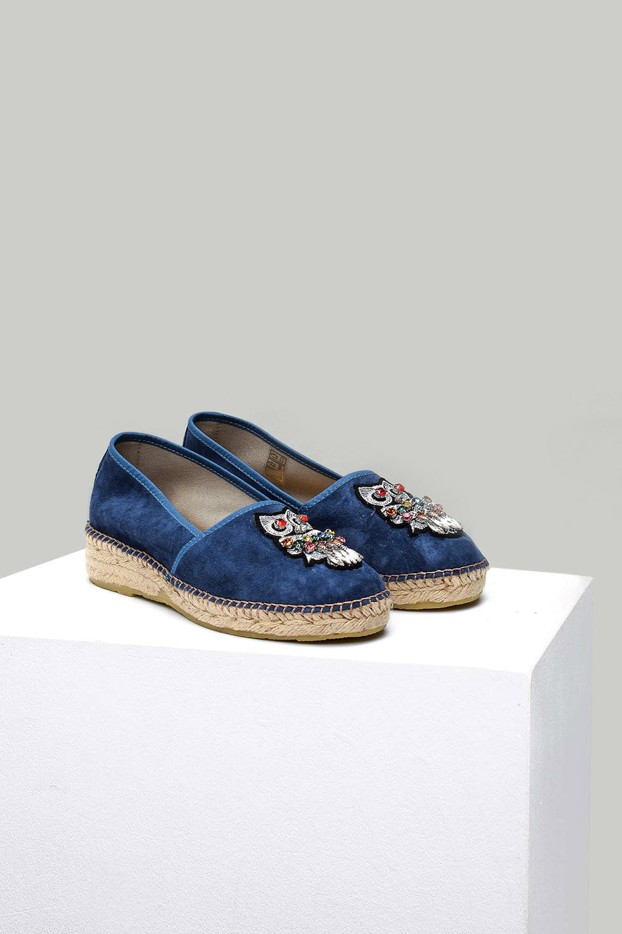 Blue Women's Espadrille with Owl