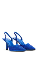 Women's Blue Stone Heeled Shoes | Derimod