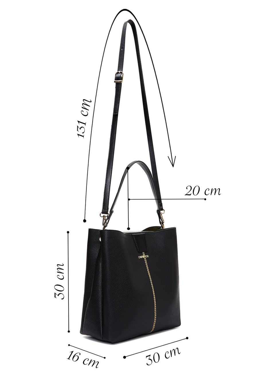 Women's Black Casual Shoulder Bag