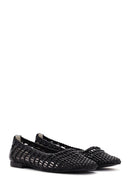 Women's Black Knitted Ballerinas | Derimod