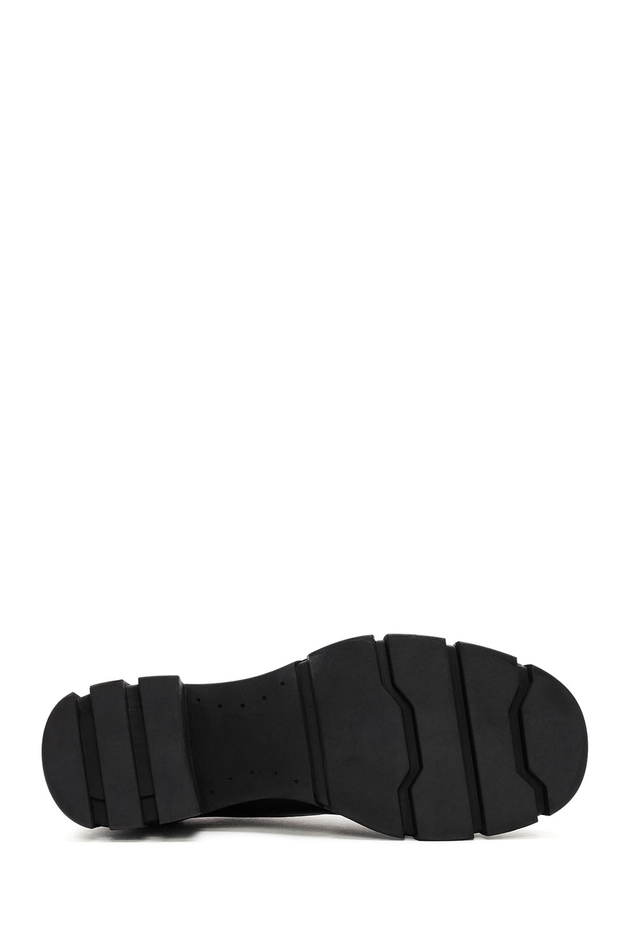 Women's Black Lace-Up Thick Heel Leather Masculine Classic Shoes
