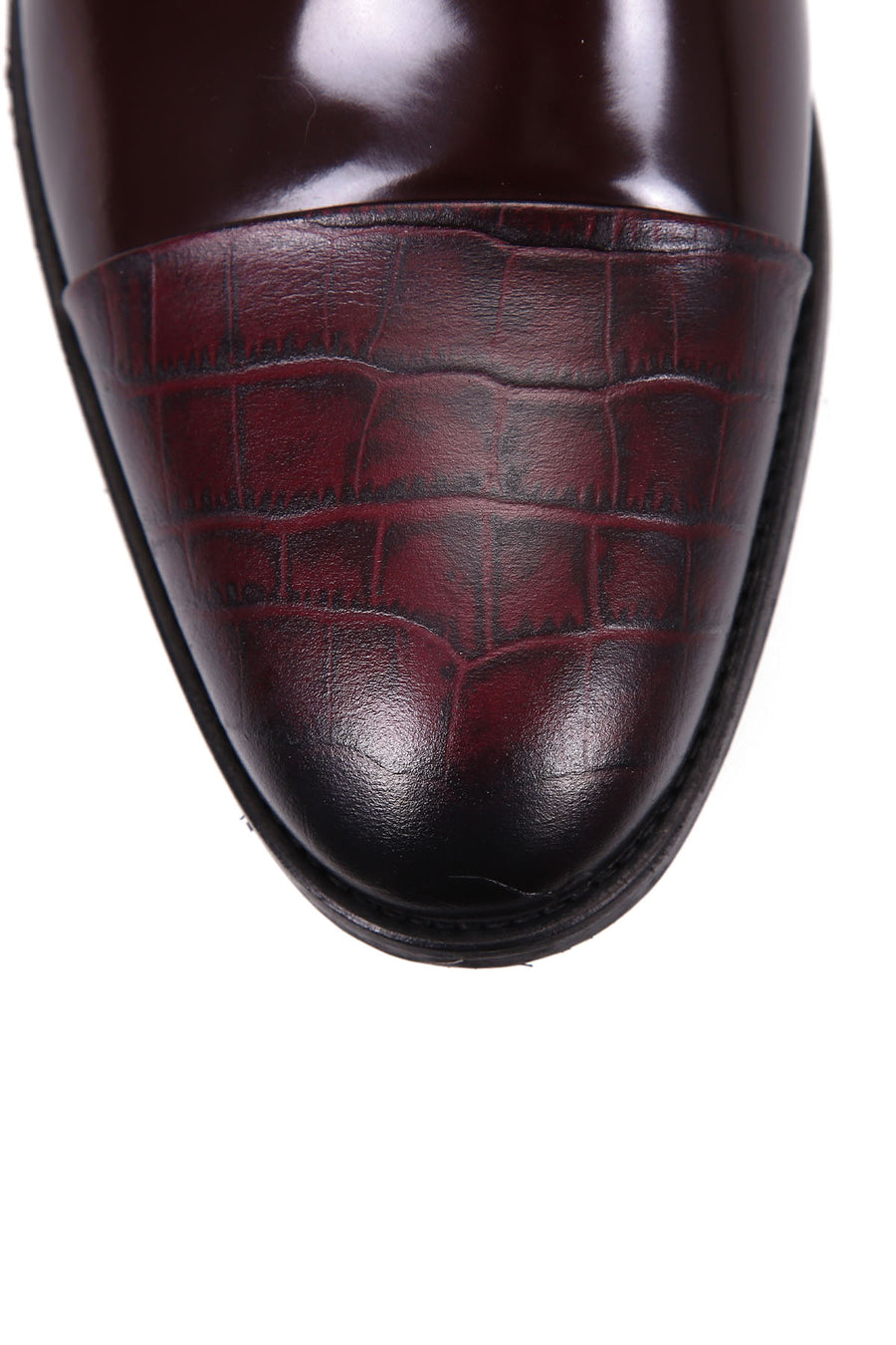 Crocodile Patterned Men's Leather Shoes