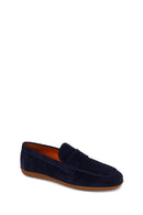 Male Navy Suede Loafer | Derimod