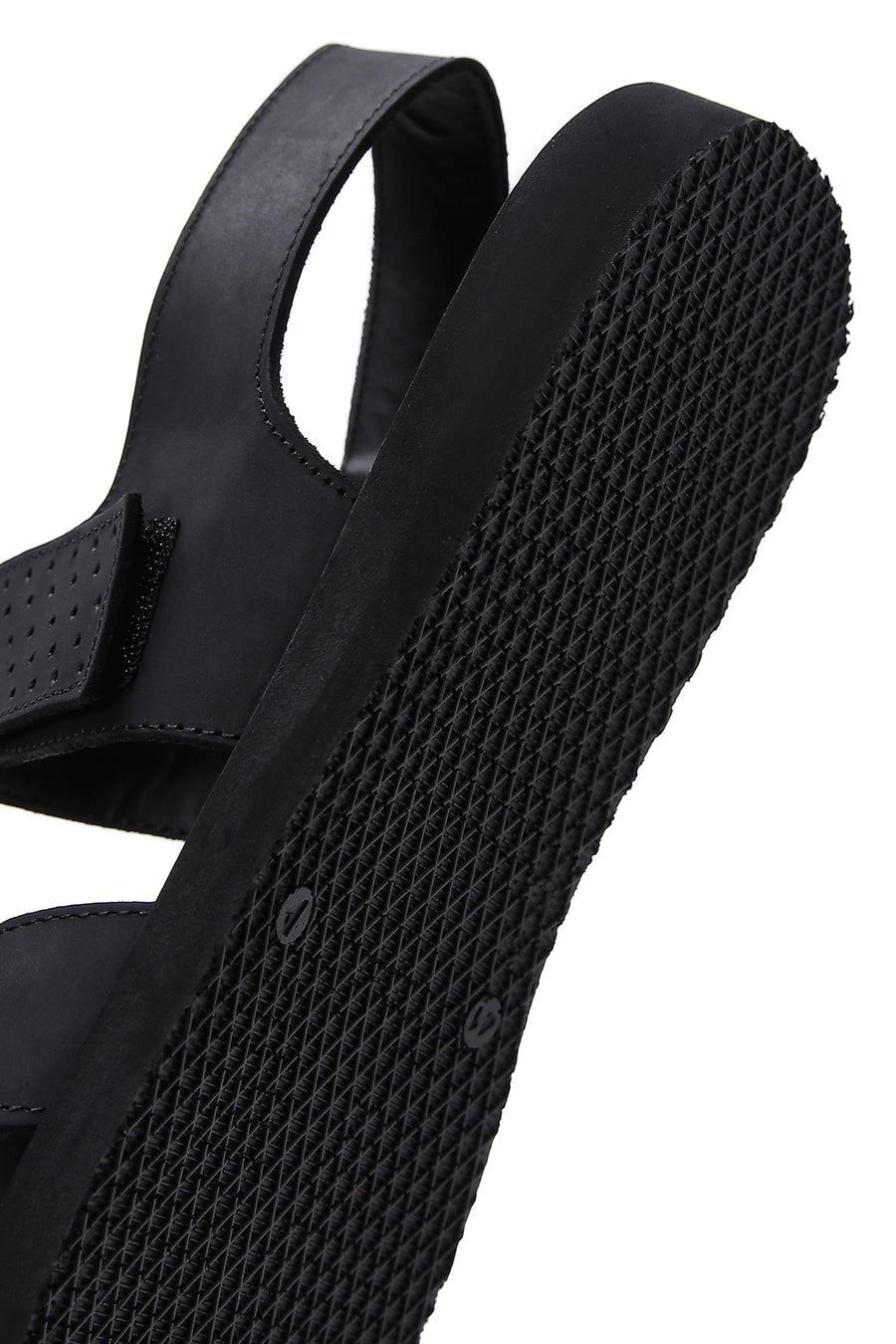 Men's Black Nubuck Leather Sandals
