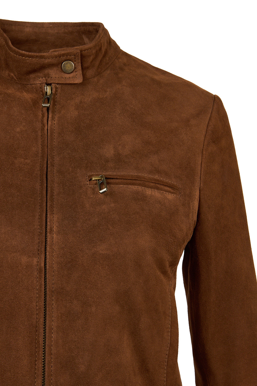 Dora Woman Brown Suede Leather Jacket