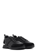 Woman Black Lace-Up Leather Sneaker | Derimod