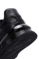 Men's Black Leather Thick Soled Sneaker | Derimod