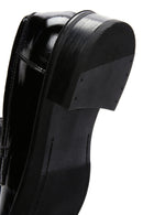 Women's Black Patent Leather Buckle Classic Loafer | Derimod