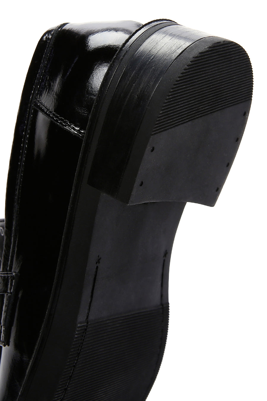 Kadın Siyah Rugan Deri Tokalı Klasik Loafer
