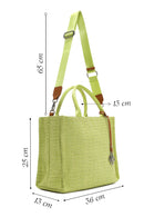 Women's Green Straw Handbag | Derimod