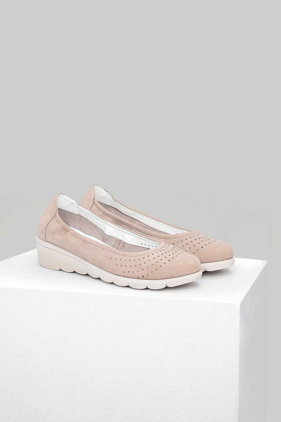 Brown Women's Leather Ballerinas