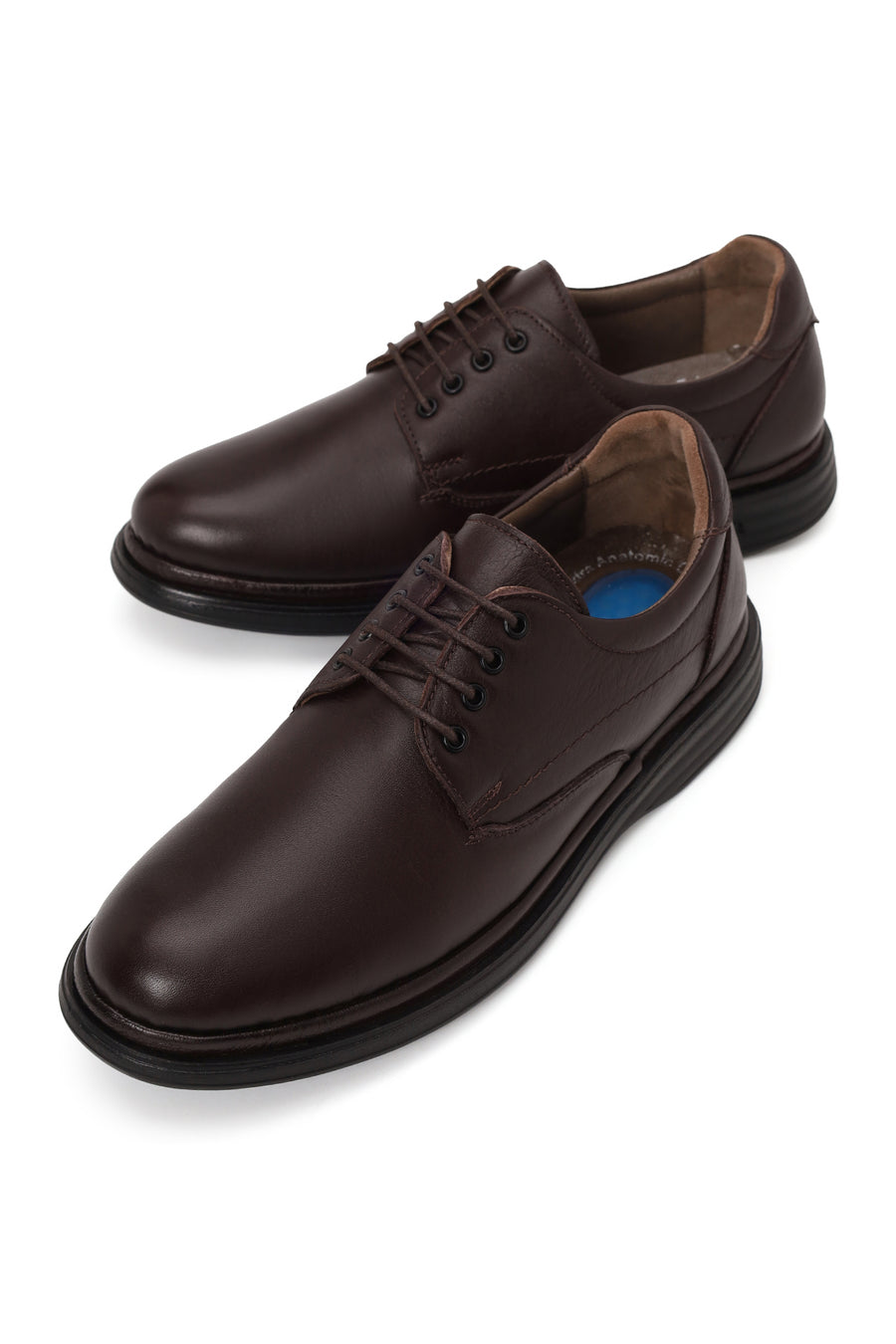 Male Brown Lace-up Leather Casual Shoes