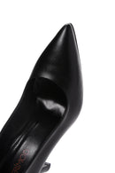 Women's Black Heeled Leather Stiletto | Derimod