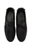 Men's Black Leather Comfort Loafer | Derimod