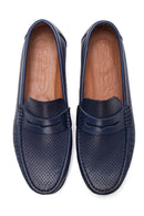 Erkek Deri Delikli Casual Loafer | Derimod
