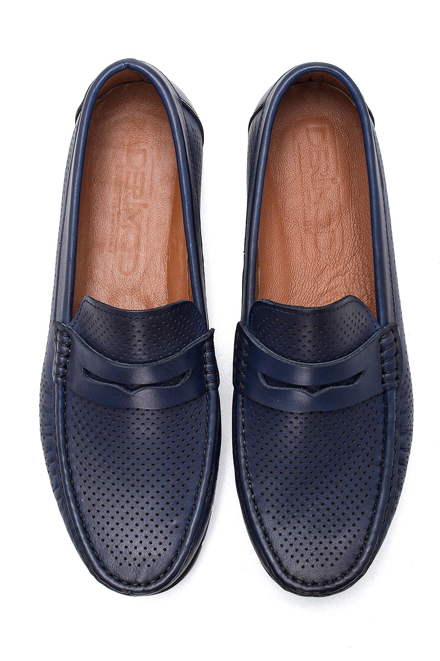 Erkek Deri Delikli Casual Loafer