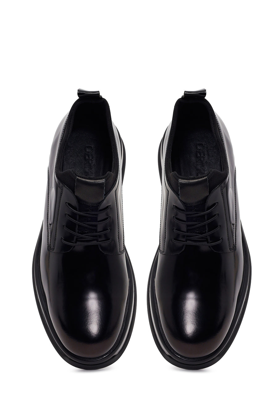 Male Black Lace-up Leather Casual Shoes
