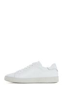 Men's White Lace-up Leather Sneaker | Derimod