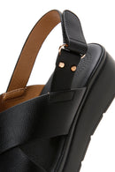 Women's Black Ankle Strap Comfort Sandals | Derimod