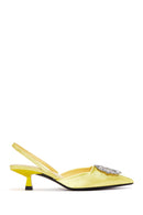 Women's Yellow Stone Heeled Shoes | Derimod