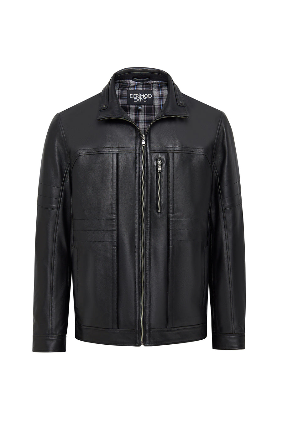 Bruno(Plus) Men's Black Leather Jacket 24WGE64241M | Derimod