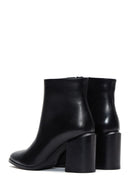 Women's Black Leather Heeled Classic Boots | Derimod