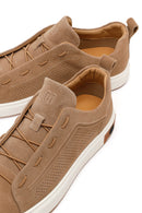 Men's Beige Lace-Up Suede Leather Sneaker | Derimod