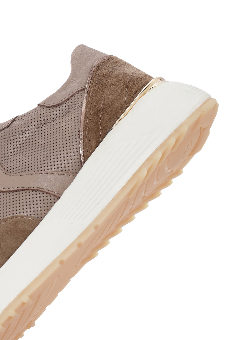 Kadın Vizon Bağcıklı Kalın Tabanlı Deri Sneaker