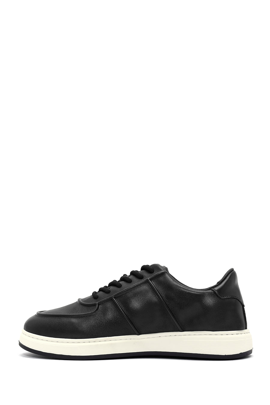
Men's Black Lace-Up Leather Sneaker
