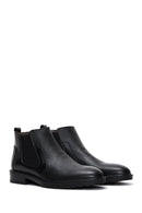 Men's Black Leather Chelsea Boots | Derimod