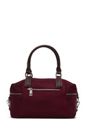 Woman Burgundy Long-Strap Fabric Shoulder Bag | Derimod