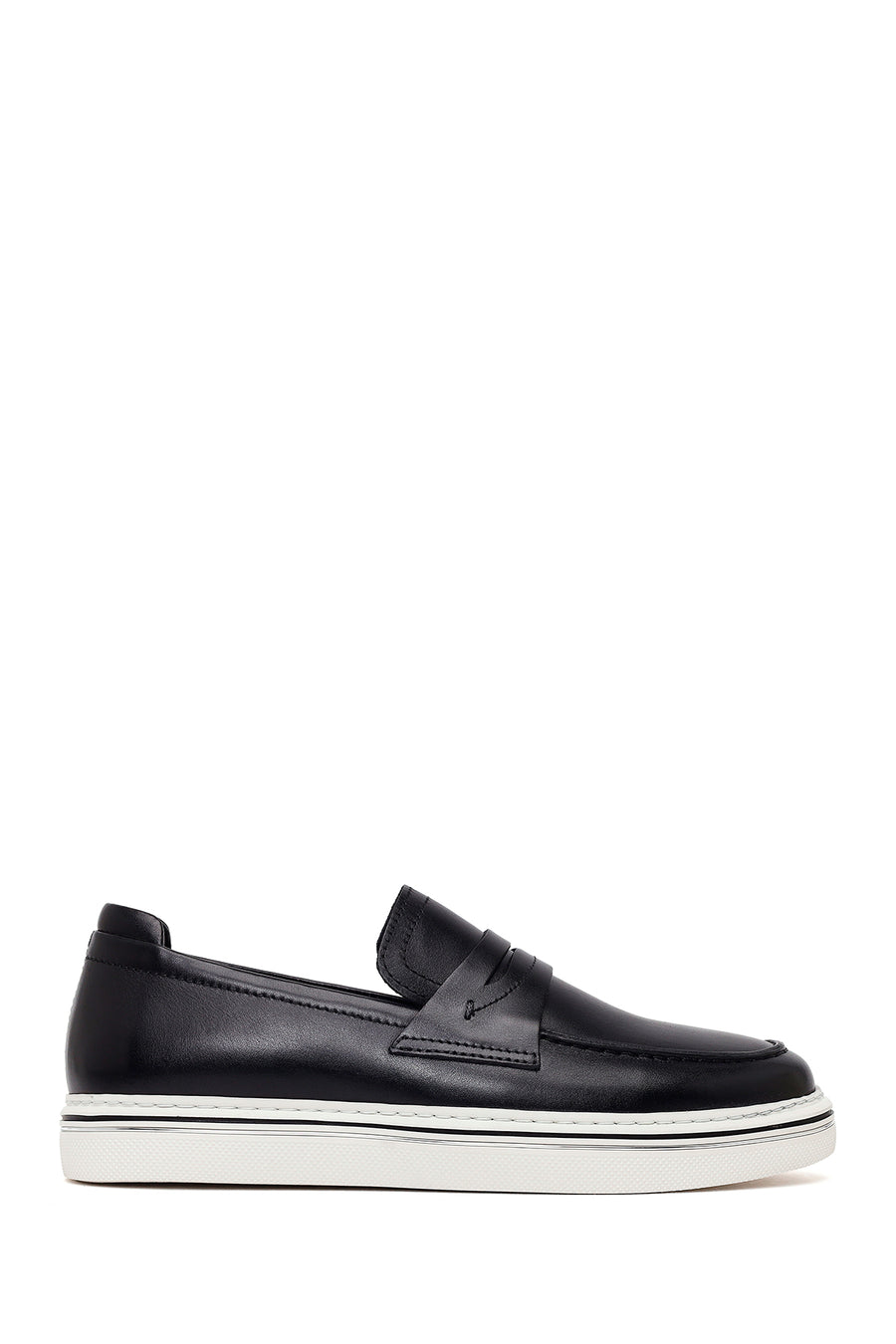 Male Black Leather Loafer 26SFD676118 | Derimod