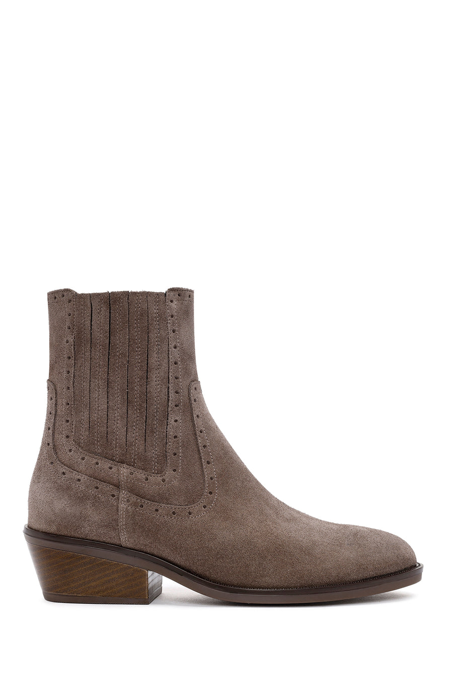 Woman Mink Suede Leather Cowboy Boots 25WFD200510 | Derimod