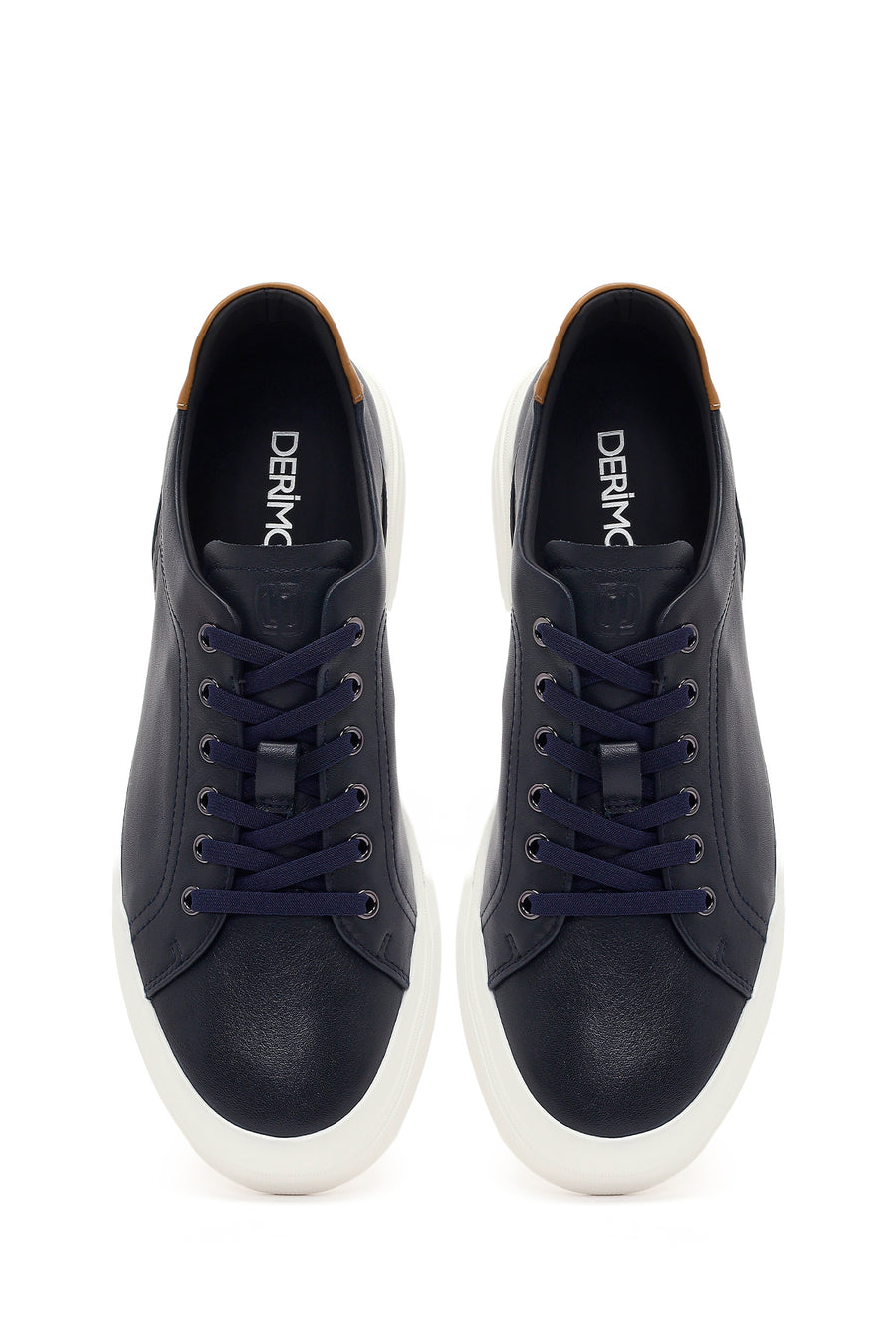 Male Navy Lace-up Leather Sneaker