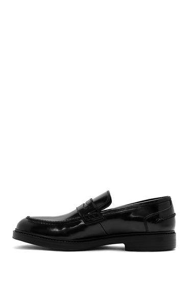 Erkek Siyah Deri Casual Loafer_1