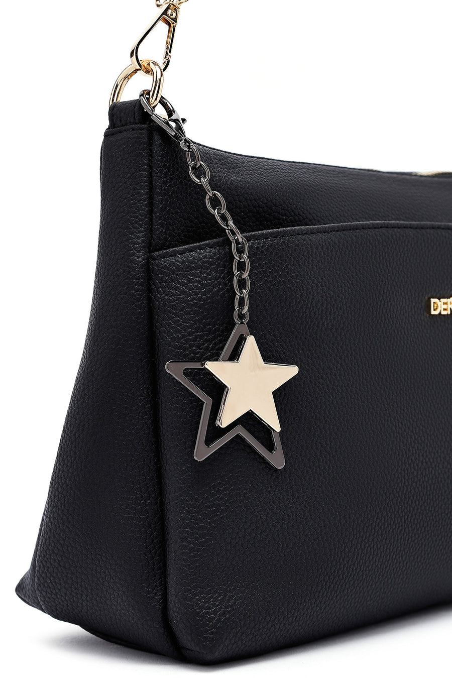 Women's Black Long Strap Accessory Handbag