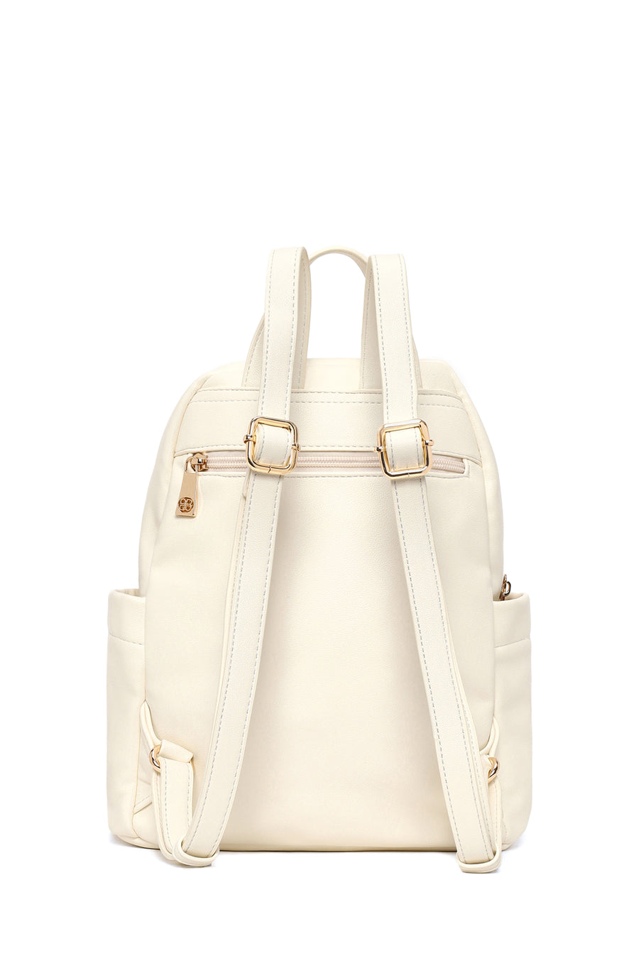 Woman Cream Printed Backpack