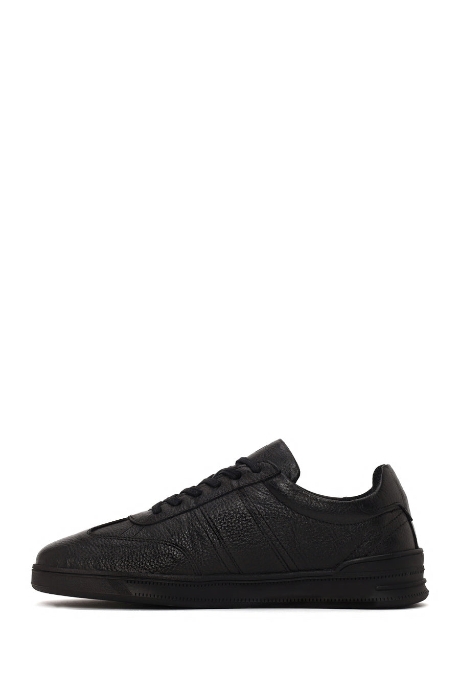 Male Black Lace-up Leather Sneaker