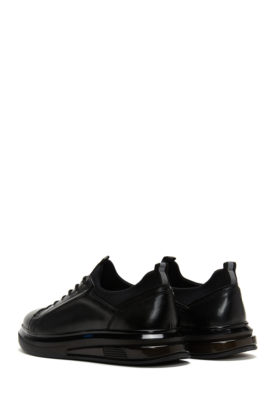 Erkek Siyah Deri Sneaker