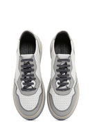 Men's Gray Leather Sneaker | Derimod