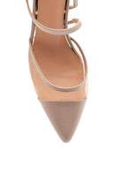 Beige Women's Pointed Toe Heeled Shoes | Derimod